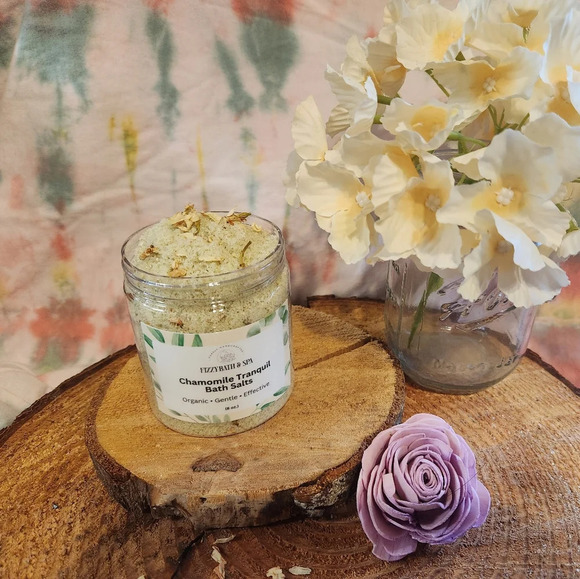 Handmade Chamomile Tranquil fizzy bath salts - Picture 1 of 6